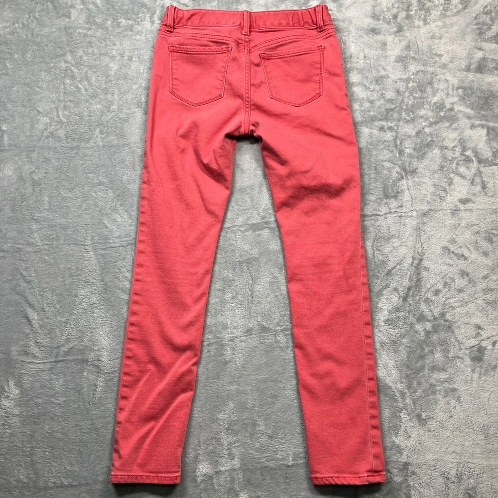 Gap Kids Super Skinny Jeans Kids Coral Red Adjustable Waist 12 Regular - Picture 2 of 16
